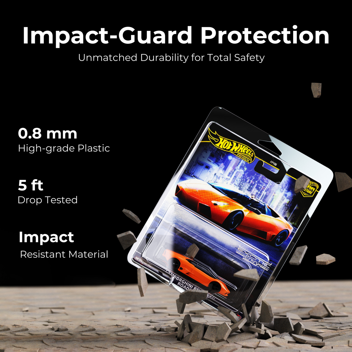 ONETHEKING Mainline Card Protector Cases for Hot Wheels and Matchbox
